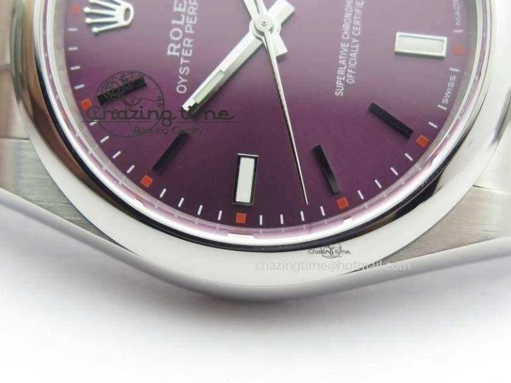39mm 114300 Bracelet Dial SS On Best Edition SA3132 JF Oyster 1:1 Grape Perpetual 0228